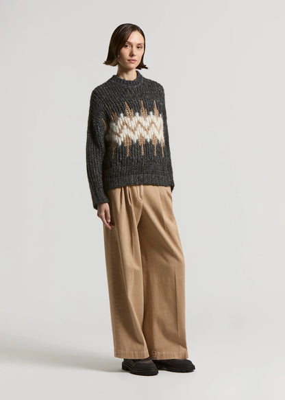 MAGLIA NORVEGESE IN MISTO ALPACA - S99408F03