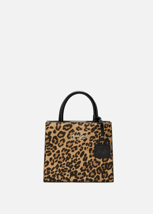 SHOP BAG MINI IN CAVALLINO CON STAMPA ANIMALIER - SHBM0002