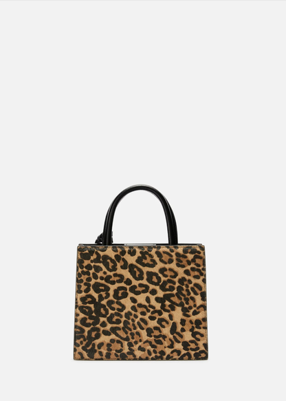 SHOP BAG MINI IN CAVALLINO CON STAMPA ANIMALIER - SHBM0002