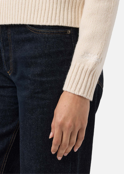 MAGLIONE KYLA IN LANA BIANCO CON JACQUARD CORTINA - KYLA002 / 00442I