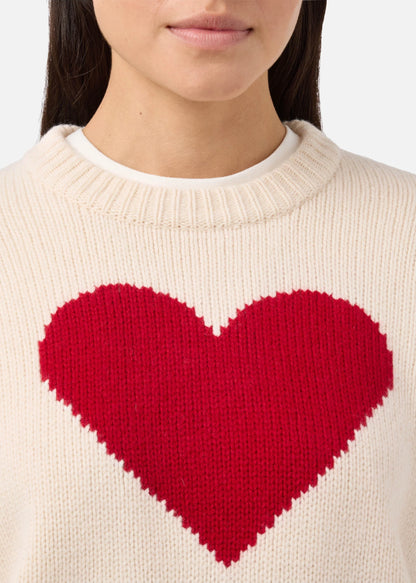 MAGLIONE KYLA IN LANA BIANCO CON JACQUARD CORTINA - KYLA002 / 00442I