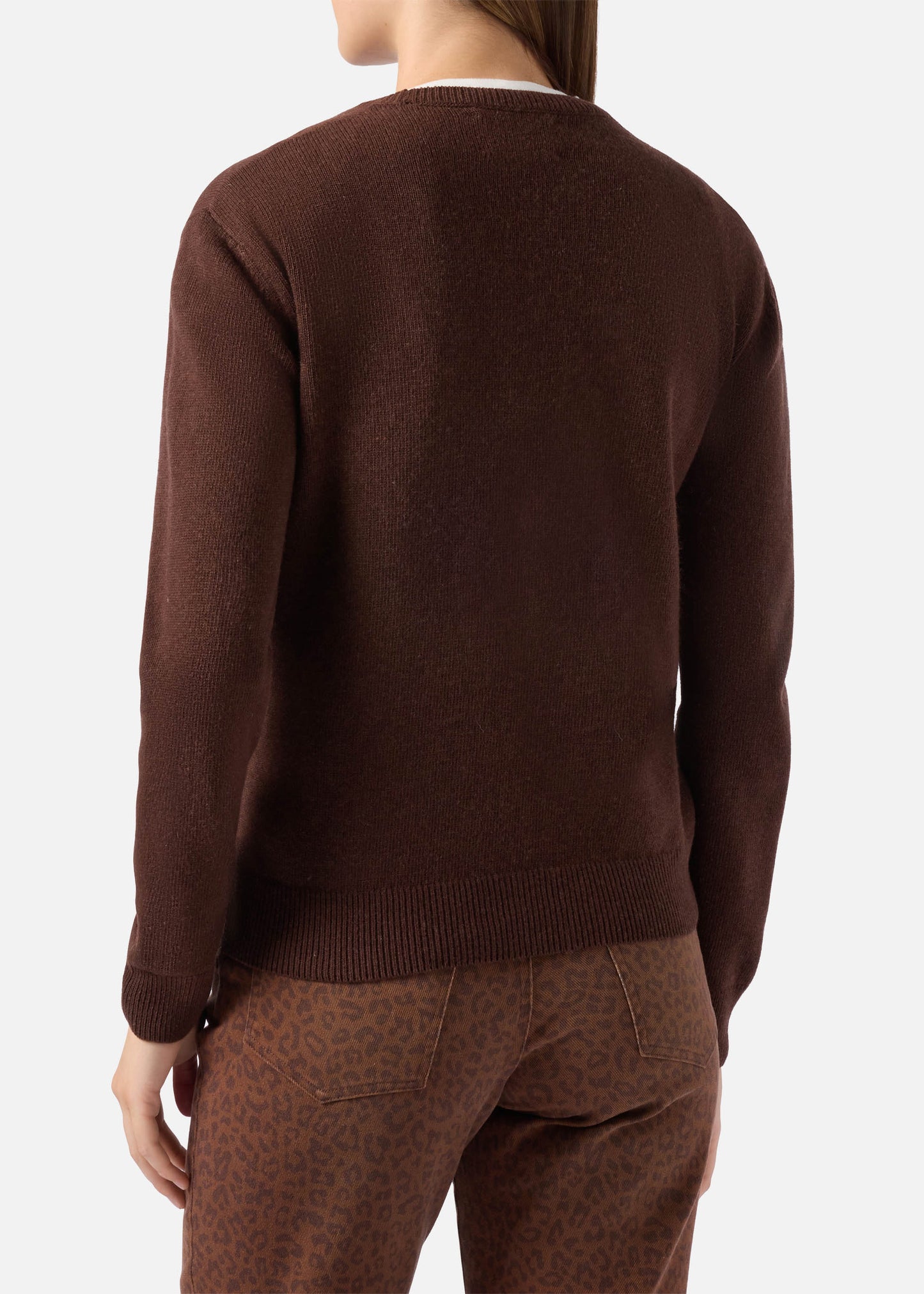 MAGLIONE NEW QUEEN IN MISTO CASHMESRE NERO CON JACQUARD HO SEMPRE RAGIONE - QUE0010 /  02121I