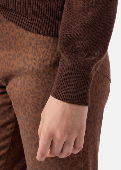 MAGLIONE NEW QUEEN IN MISTO CASHMESRE NERO CON JACQUARD HO SEMPRE RAGIONE - QUE0010 /  02121I