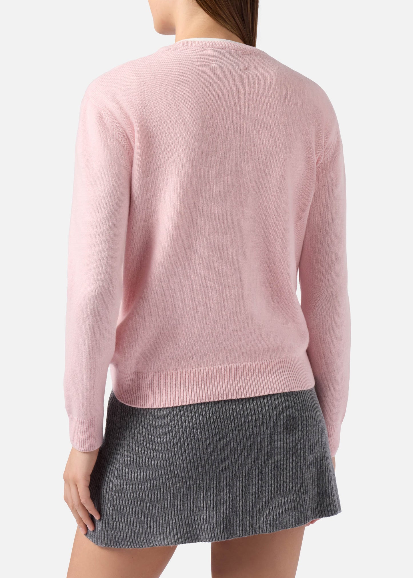 MAGLIONE NEW QUEEN IN MISTO CASHMESRE NERO CON JACQUARD BELLA E IMPOSSIBILE - QUE0010 / 04099I