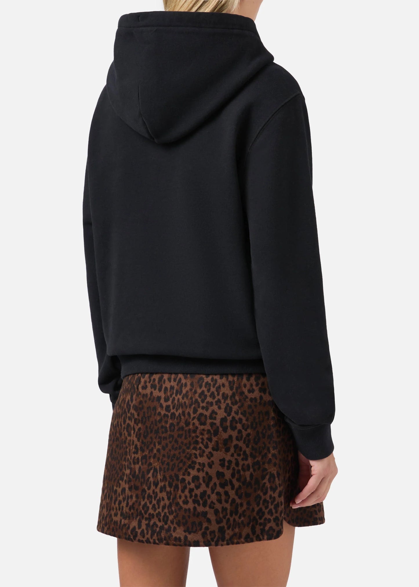 FELPA VIRGINIA IN COTONE NERO CON RICAMO ANIMALIER St. Barth - VRG0001 / 01070I