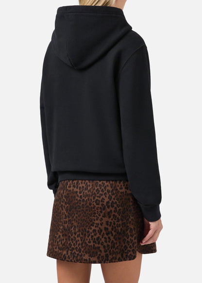 FELPA VIRGINIA IN COTONE NERO CON RICAMO ANIMALIER St. Barth - VRG0001 / 01070I