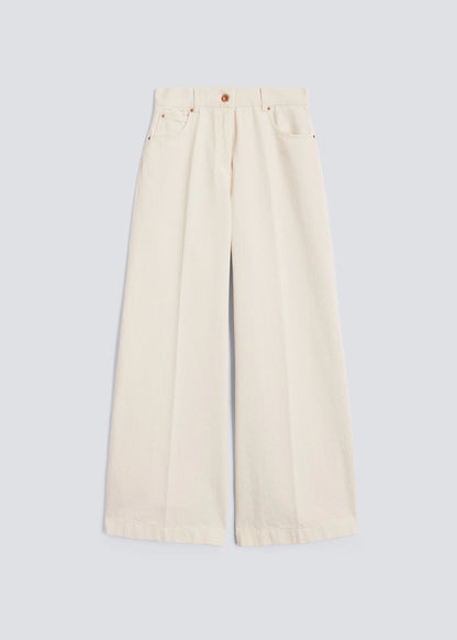 PANTALONE A VITA ALTA IN DENIM - 0160G371
