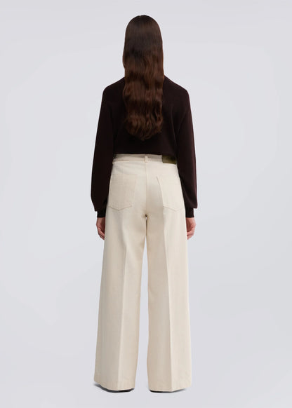 PANTALONE A VITA ALTA IN DENIM - 0160G371